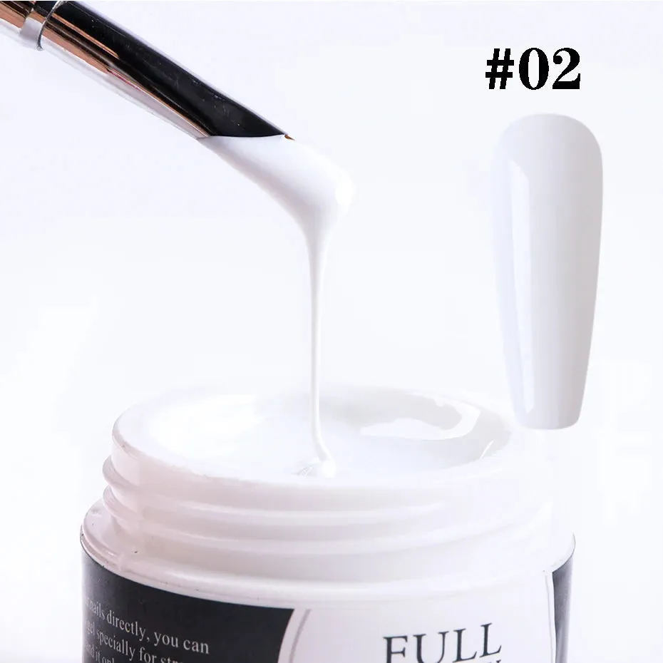 15ml Nail Extension Gel Acrylic White Clear Quick Building Gel For Nails Finger Prolong Form Tips Manicure Nail Tools JI1623-1