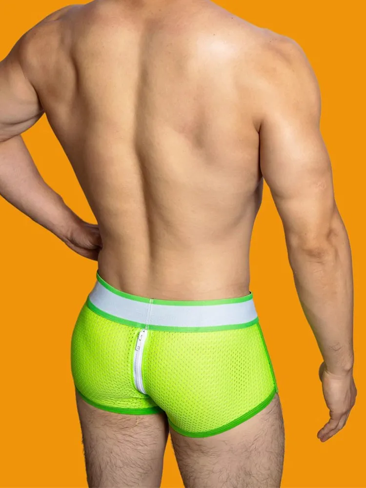 2 Pack Men's Fashionable Low-Rise Zipper Trunks