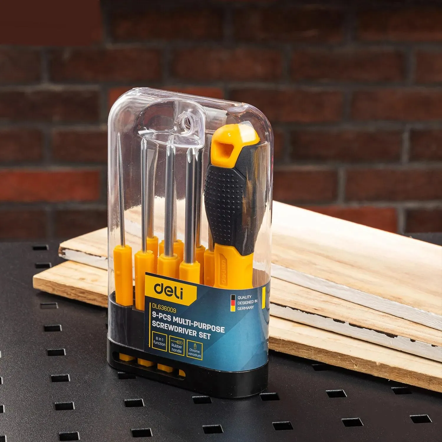 9-Piece High-Quality Screwdriver Set with Y-Shape Handle