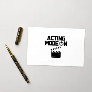 ACTING MODE ON - Standard Postcard