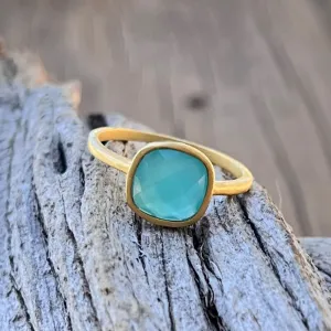 Aqua Chalcedony Mountain Mist Ring