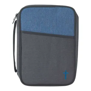 BIB COV CROSS TWO TONE BLK/BLU LRG POLY