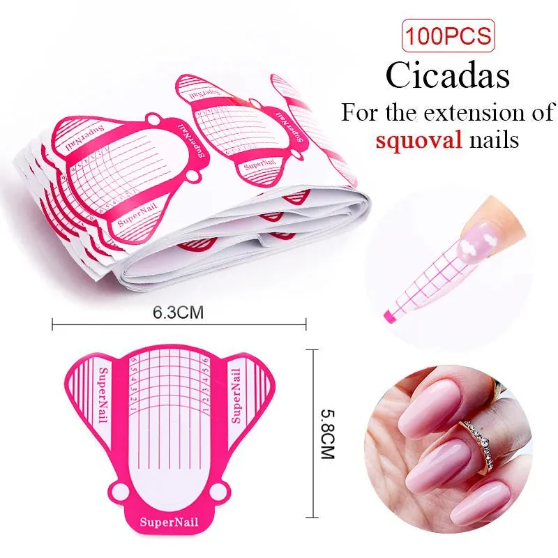 BORN PRETTY 60/30ml Hard Jelly Extension Nail Gel Polish French Nails Nude Pink White Clear Fibre Glass Gum For Manicure Extend