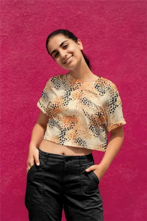 Fierce and Fashionable Women's Cheetah Print Crop Top