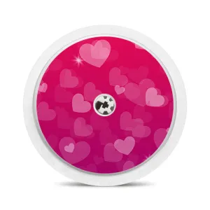 Freestyle Libre 1 & 2 sensor sticker: Pink hearts