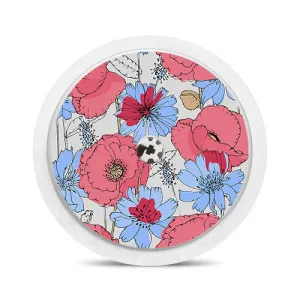 Freestyle Libre 1 & 2 sensor sticker: Poppies