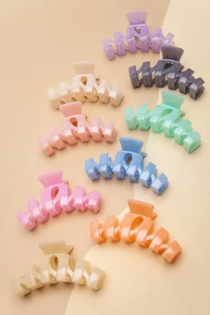 Jumbo Glossy Wavy Claw Clip
