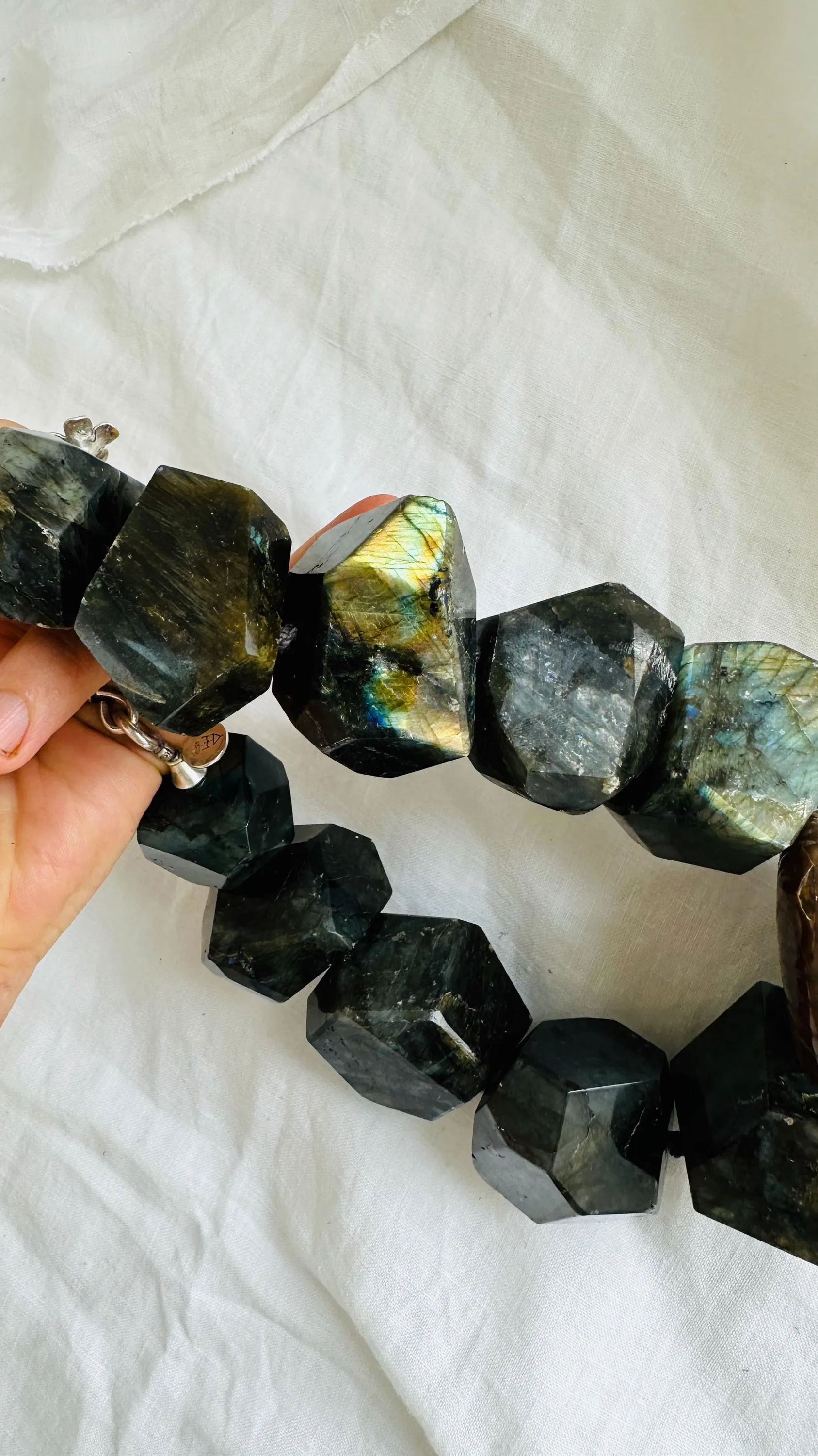Labradorite & Ammonite Necklace. 2569