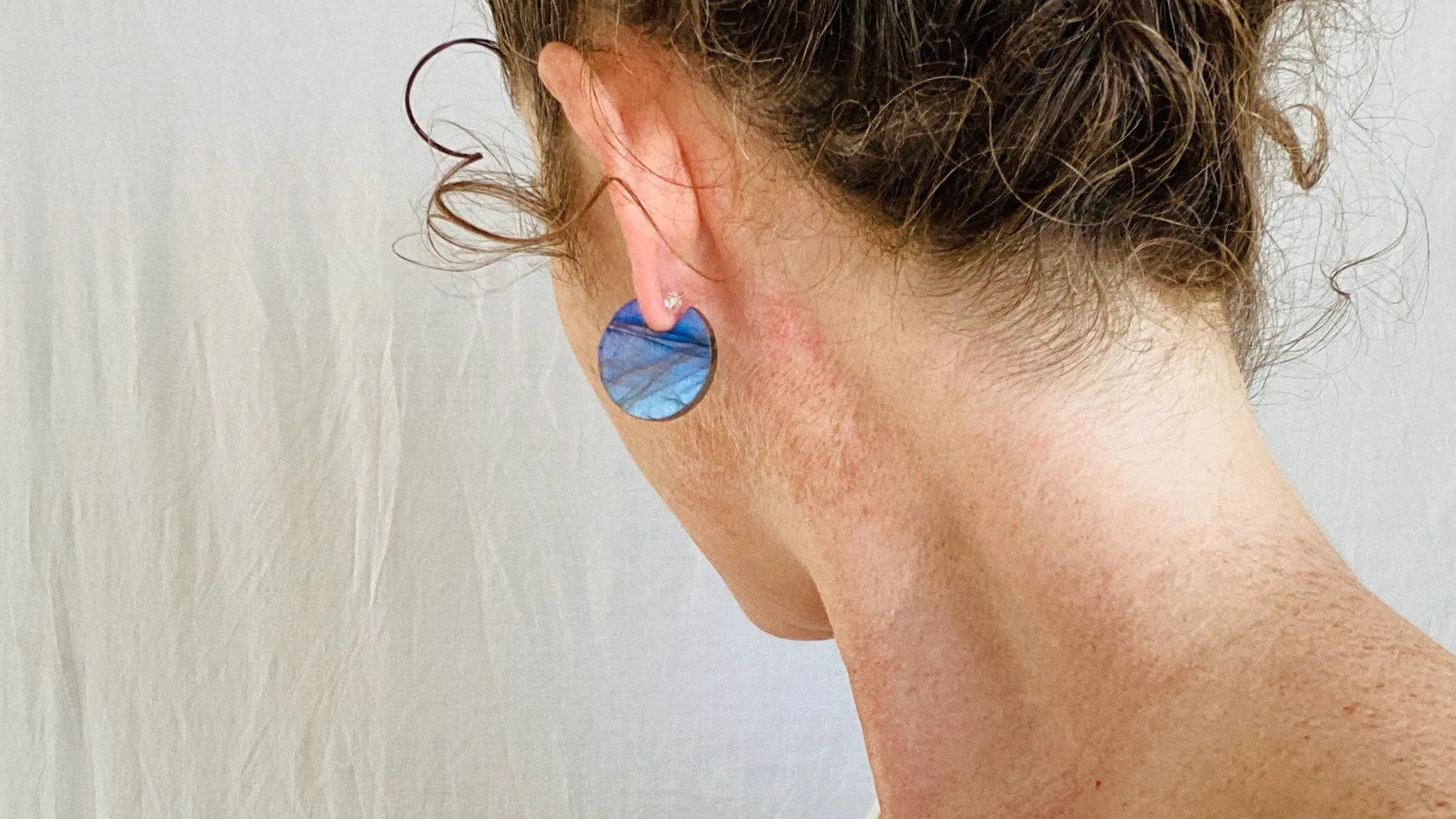 Labradorite & Sterling Earrings. Fantastic Flash 0473