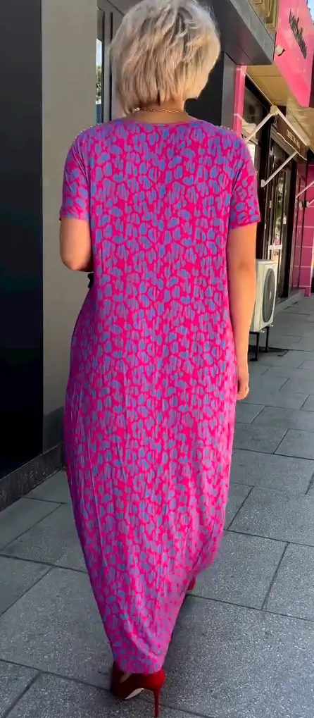 M-3XL2025 Fashionable plus-size Print Dress