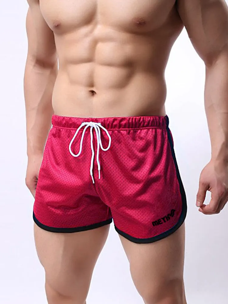 Men's Quick Dry Mesh Elastic Drawstring Shorts