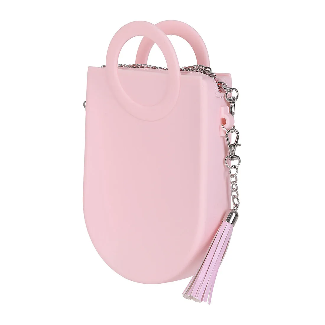 MINISO Circle Handle Crossbody Bag (Pink)
