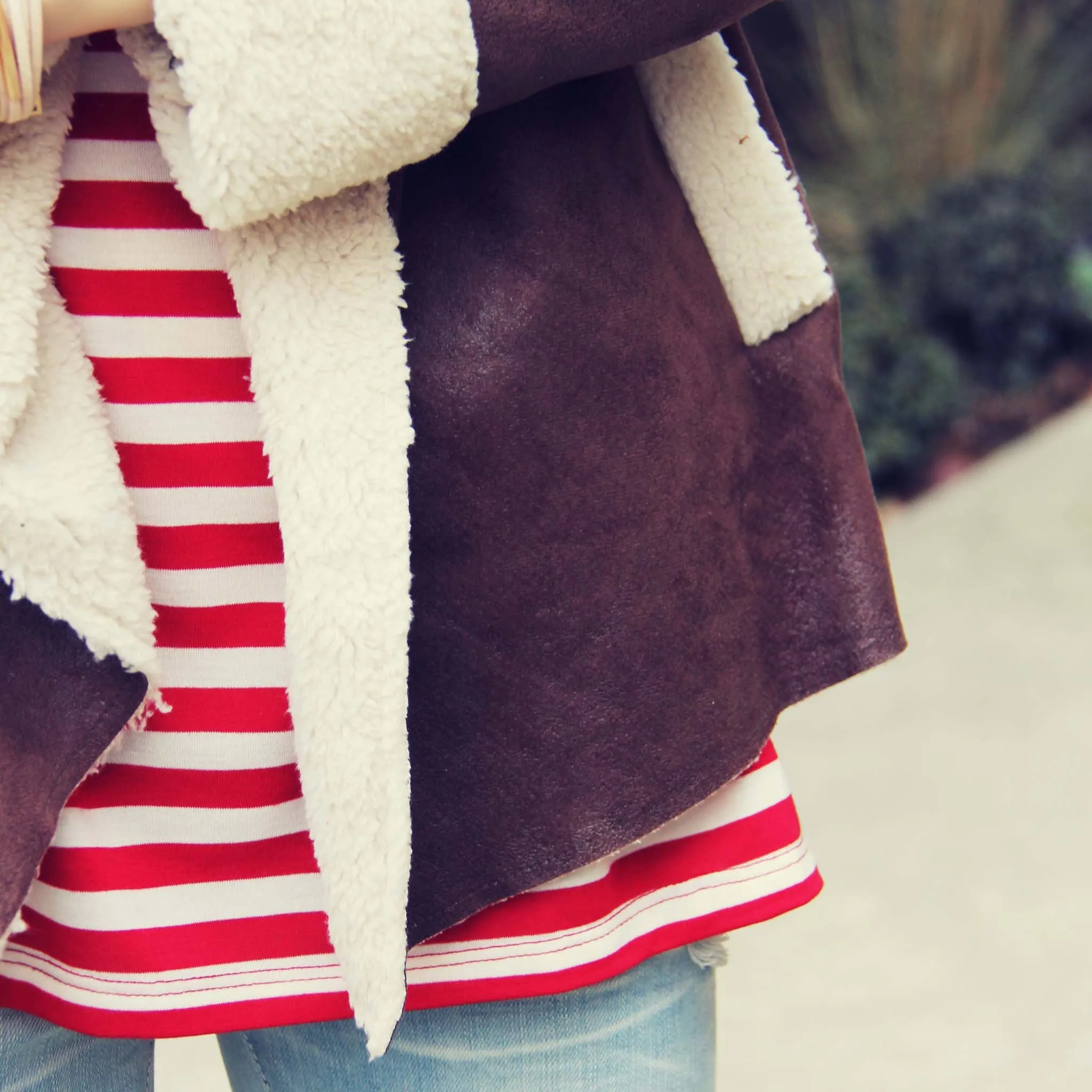 Night Flurries Sherpa Coat in Timber