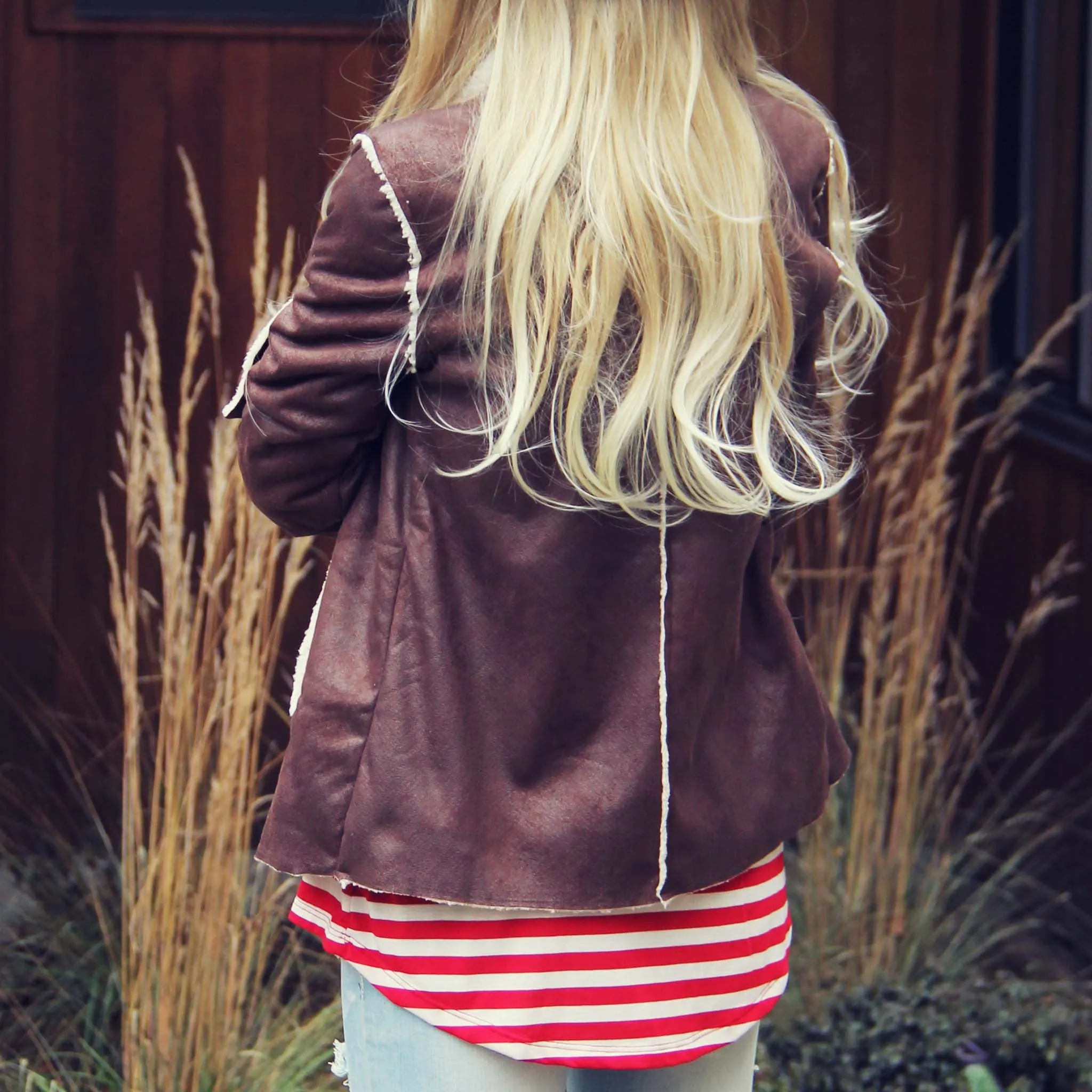 Night Flurries Sherpa Coat in Timber