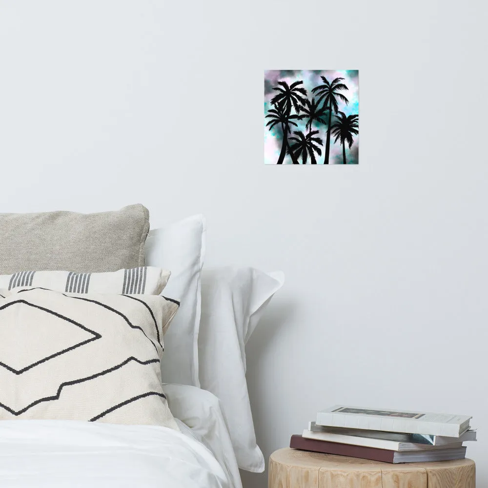 Photo paper poster-Sunset Palm