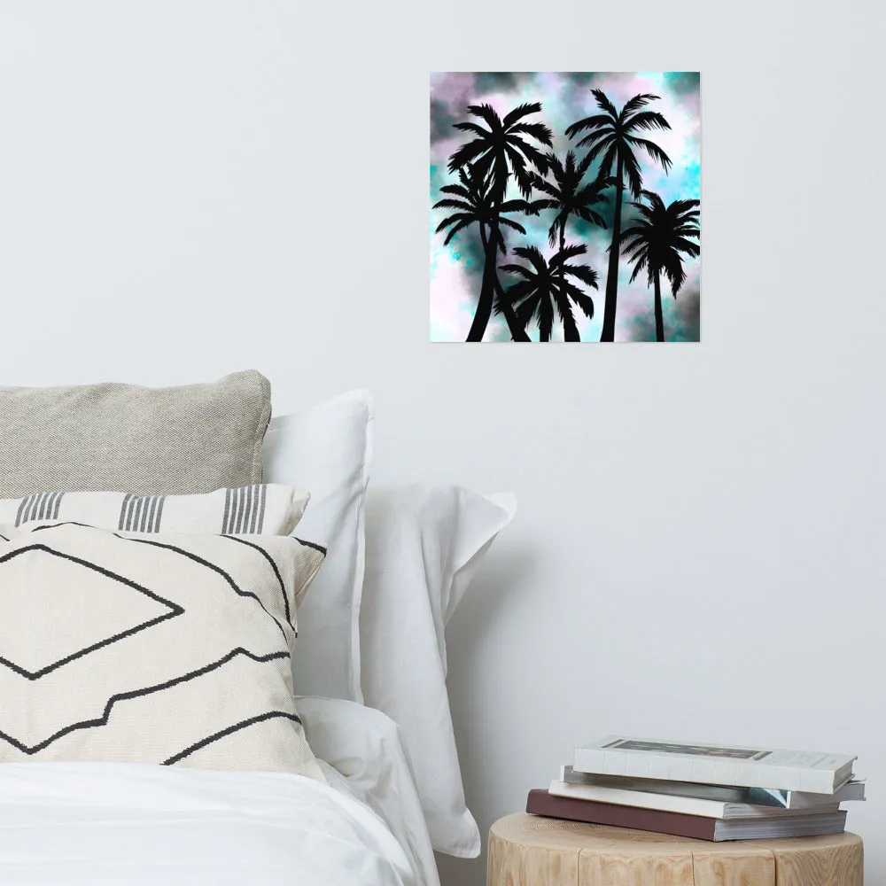 Photo paper poster-Sunset Palm