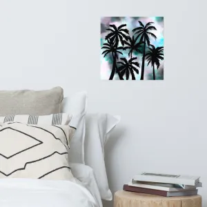 Photo paper poster-Sunset Palm