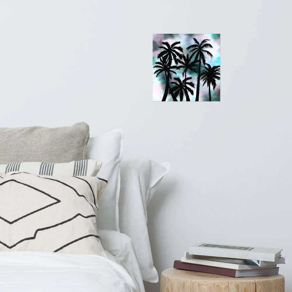 Photo paper poster-Sunset Palm