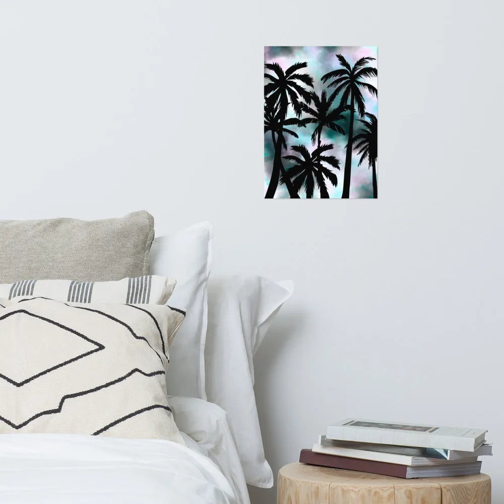 Photo paper poster-Sunset Palm