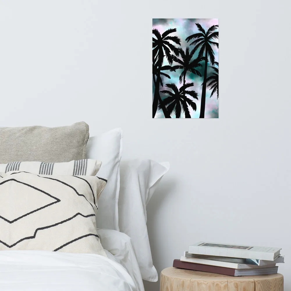 Photo paper poster-Sunset Palm