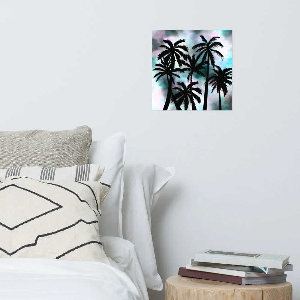 Photo paper poster-Sunset Palm