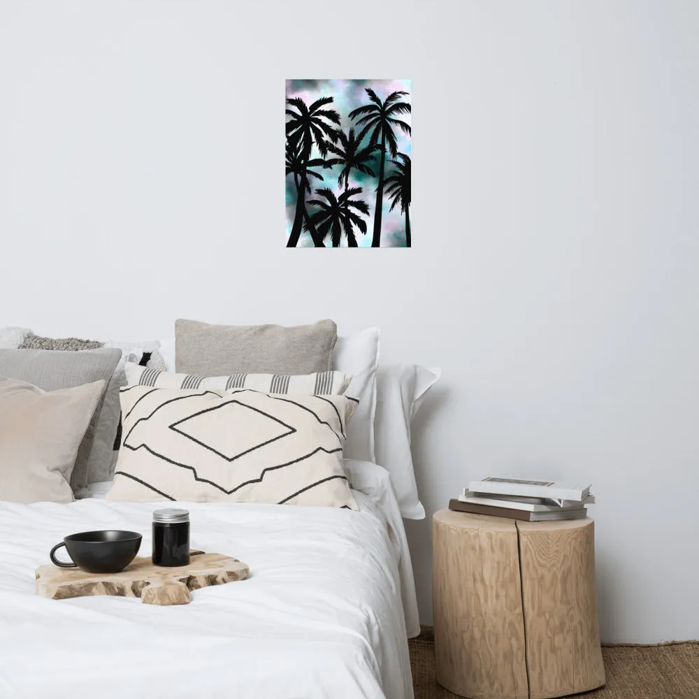 Photo paper poster-Sunset Palm