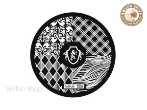 Plaid Line Pattern Nail Art Stamping Plate Template hehe026