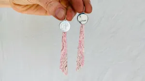 Rhodochrosite Earrings. Santo Domingo Pueblo. Kewa. 0351