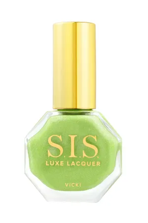 S.I.S LUXE LACQUER - VICKI - LIME GREEN