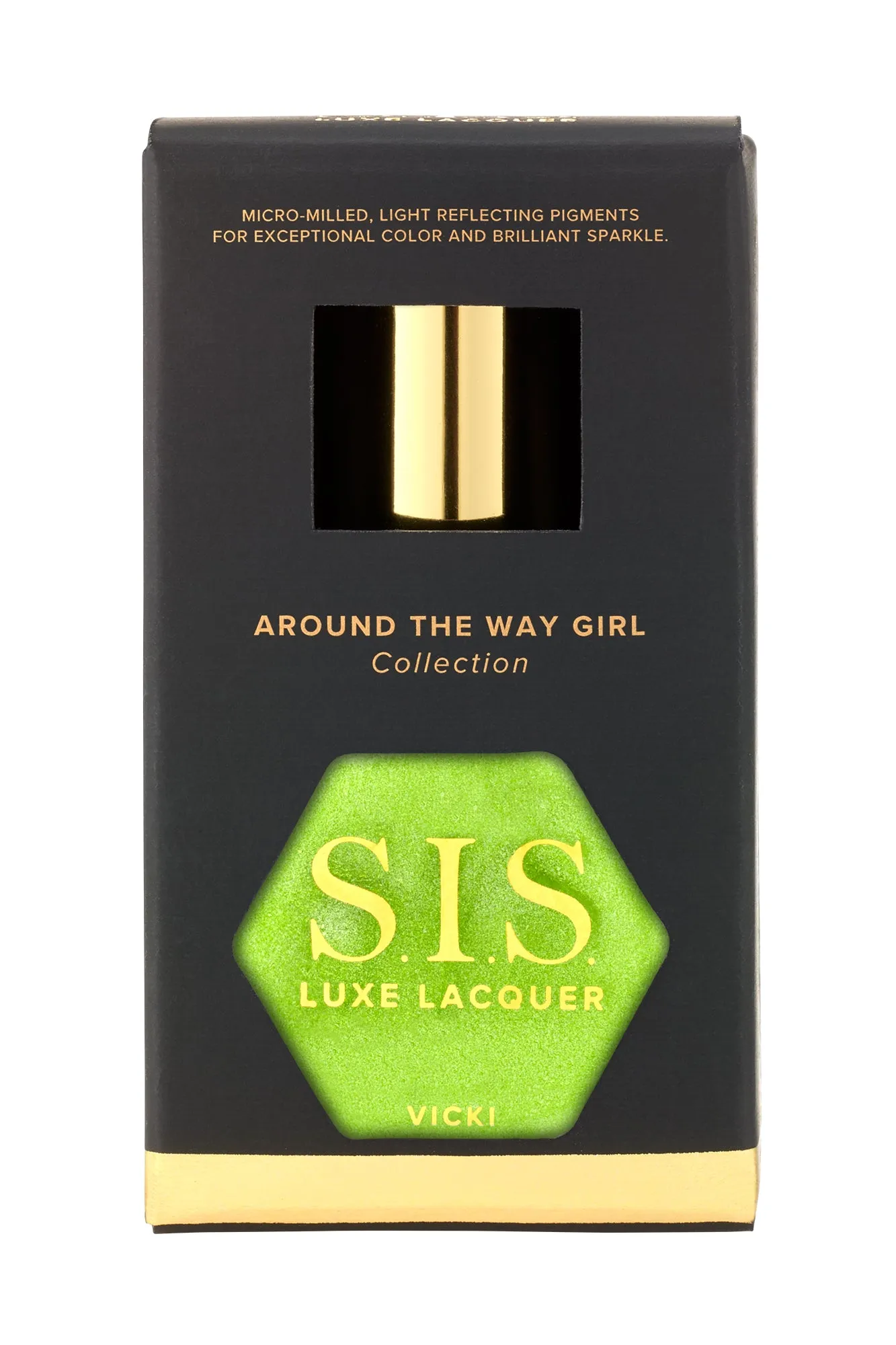 S.I.S LUXE LACQUER - VICKI - LIME GREEN