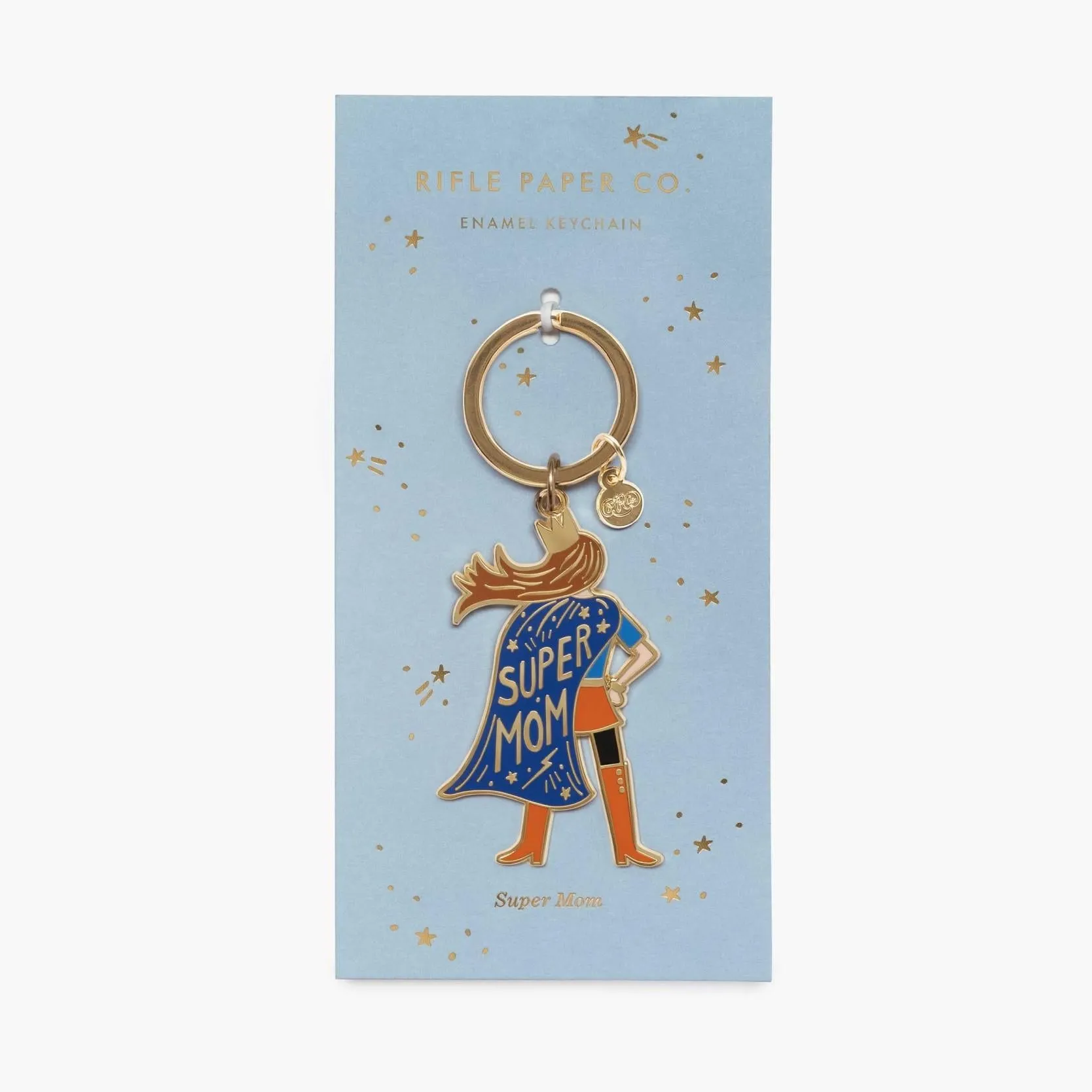 Super Mom Enamel Keychain
