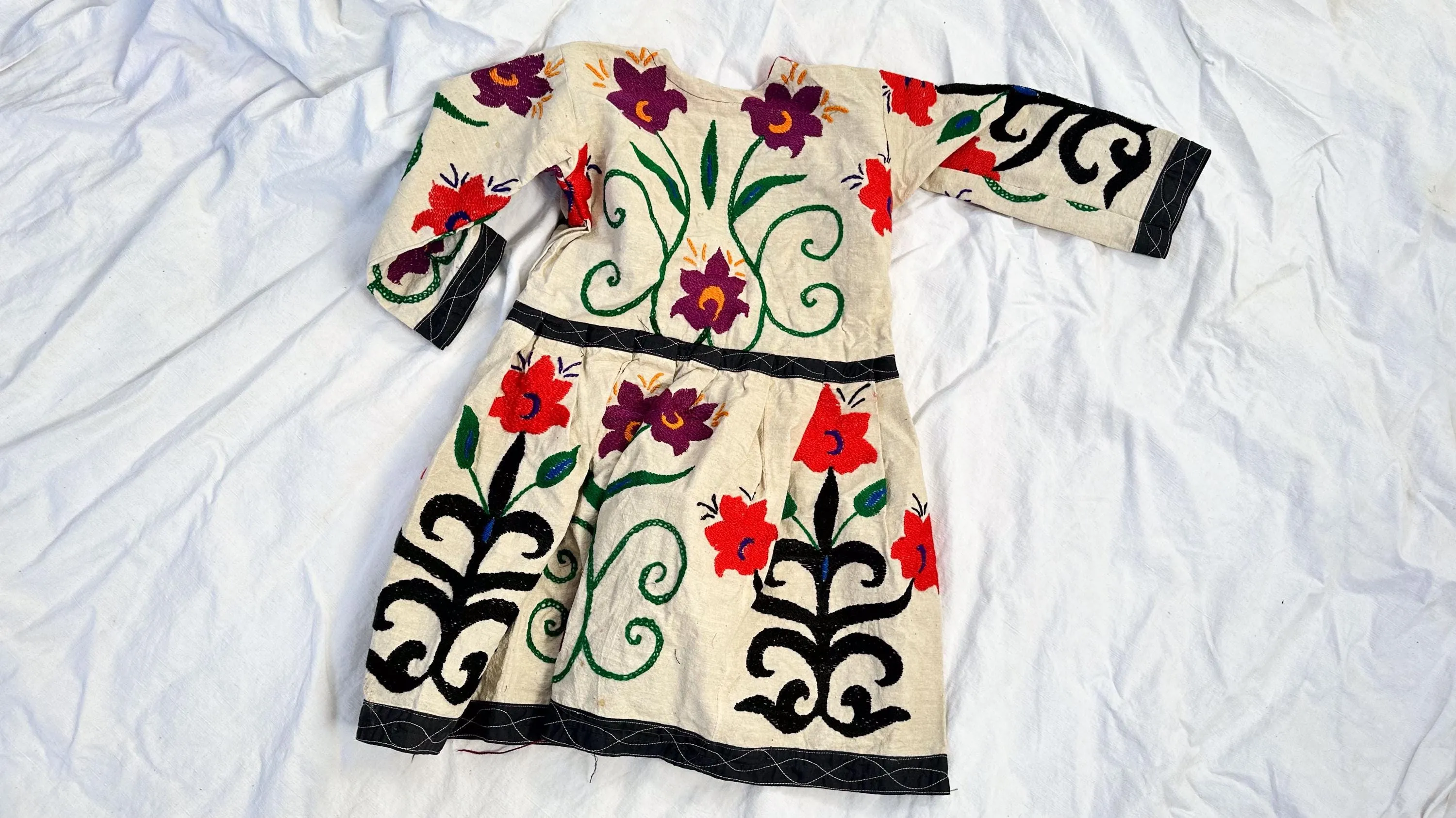 Vintage Tajik Suzani Embroidered Coat.