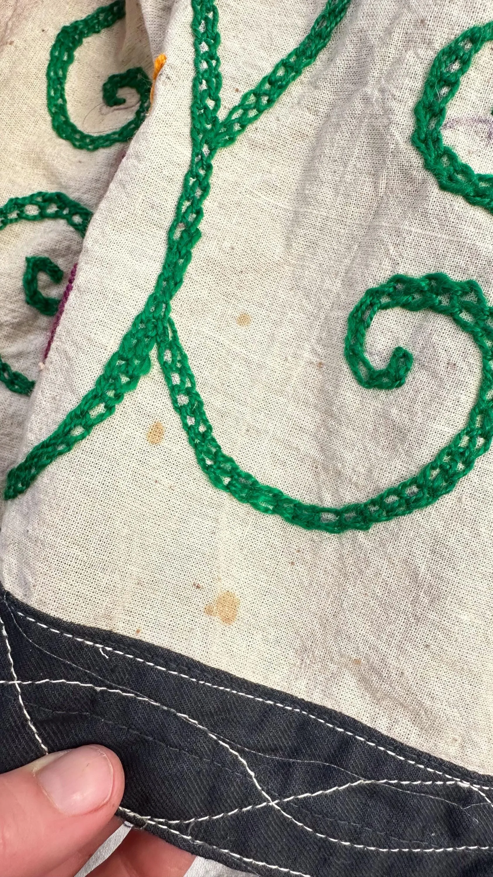 Vintage Tajik Suzani Embroidered Coat.