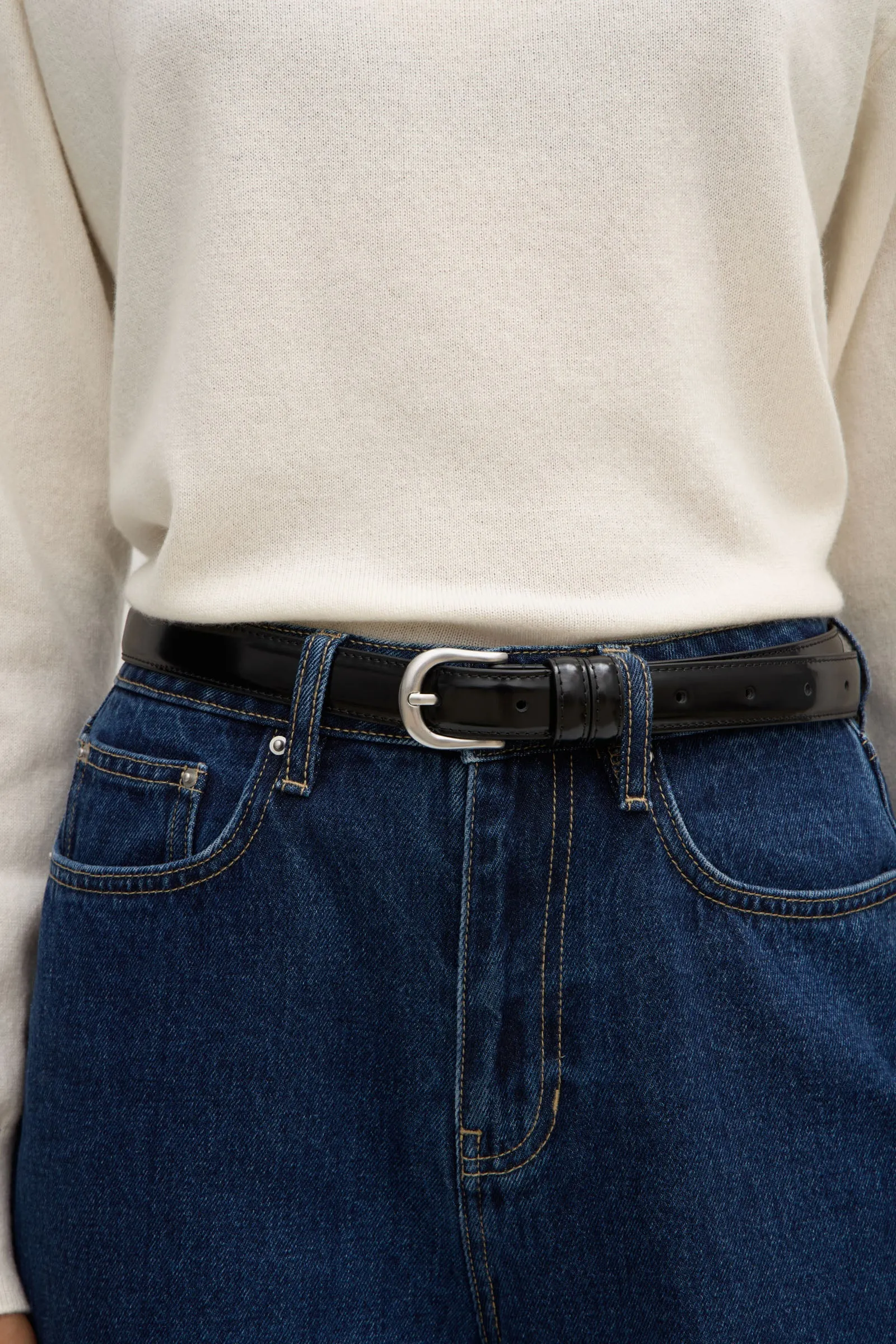 Womens Smooth Leather Belt