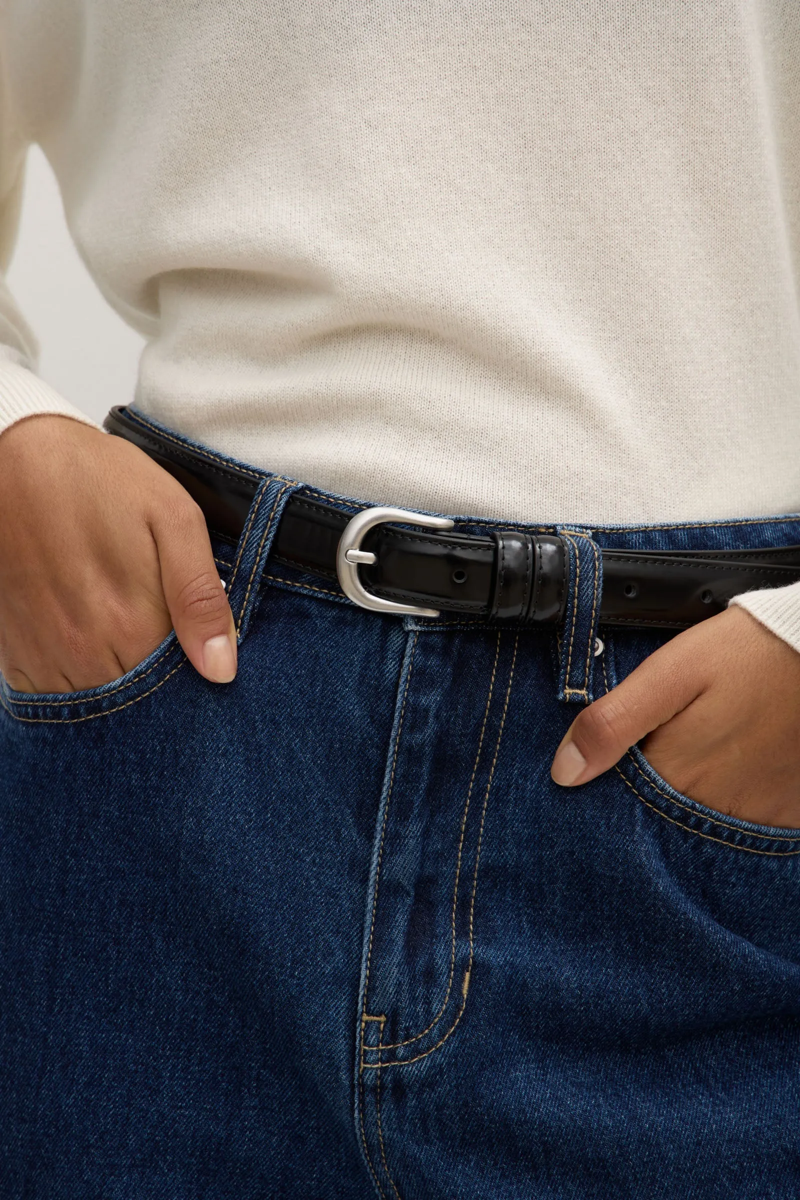 Womens Smooth Leather Belt